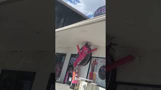 Crazy Wacky Inflatable Tube Man Hitting His Head Repeatedly for Ice Cream