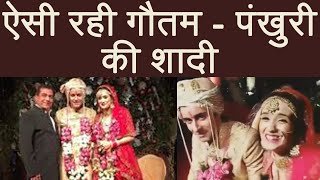 Television actor gautam rode and his ladylove pankhuri awasthy walked
down the aisle on monday. couple had a destination wedding in alwar,
rajasthan wher...