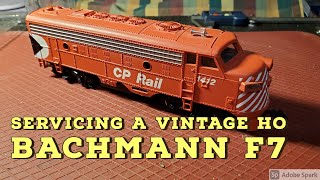 Servicing a vintage Bachmann F7 - Ring-field motor locomotive -