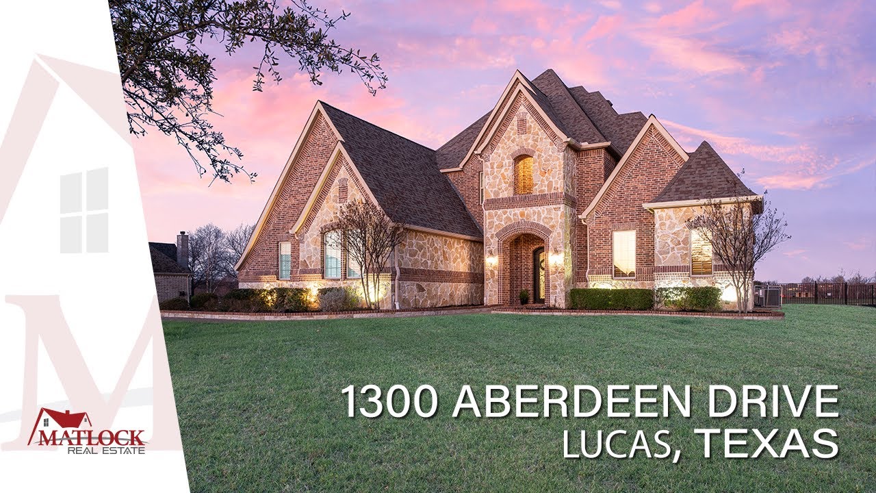 1300 Aberdeen Drive, Lucas, Texas - Remarkable Estate in Stinson Highlands - Shot in 4K!!