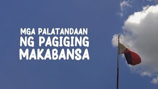 EDGMRC | Mga Palatandaan ng Pagiging Makabansa