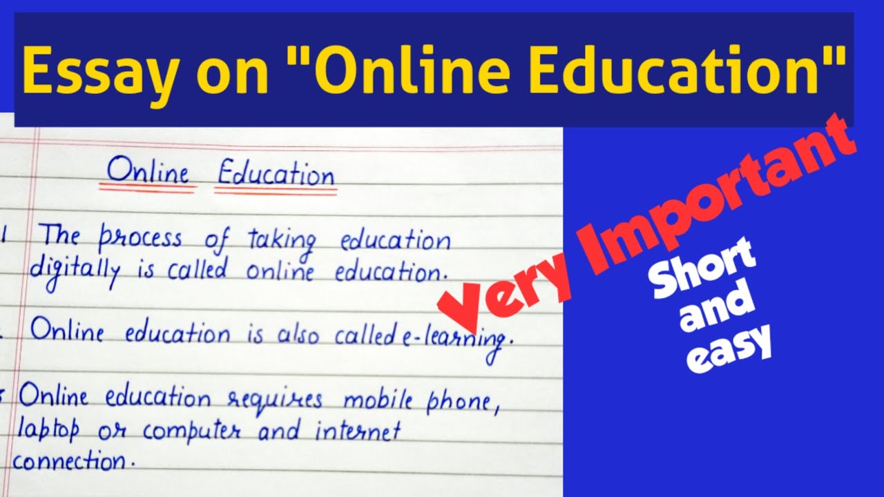 online education essay english mein