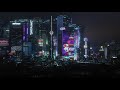 Ambient Chill Cyberpunk/Dreampunk Music | moving visuals of Night City from Cyberpunk 2077
