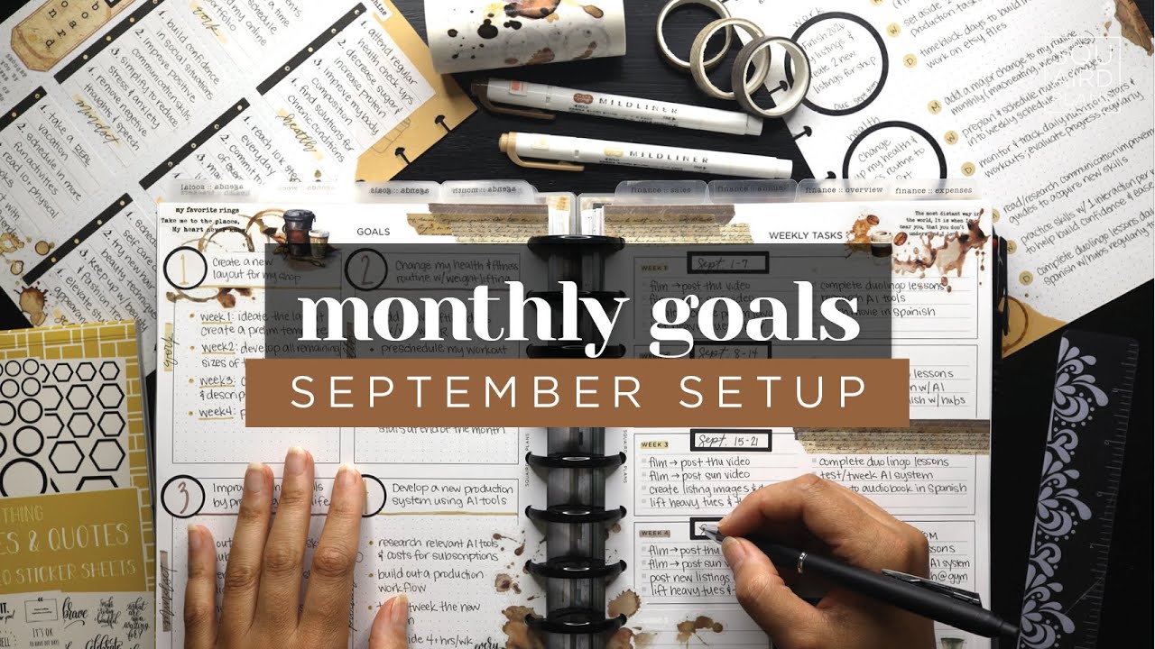 GOAL SETTING 2025 :: September Monthly Goals Setup for Productivity and Success