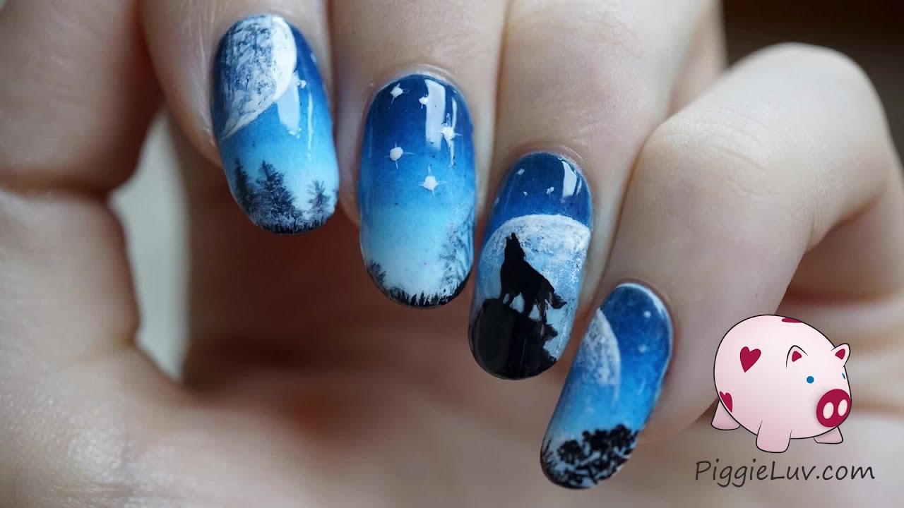 4. "Cool Wolf Nail Art Stickers and Decals" - wide 6