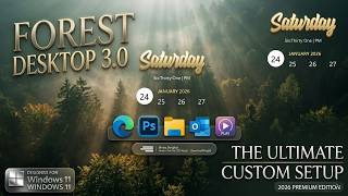 Forest Desktop 2.0 for Windows 11 | Complete Aesthetic Desktop Customization Guide