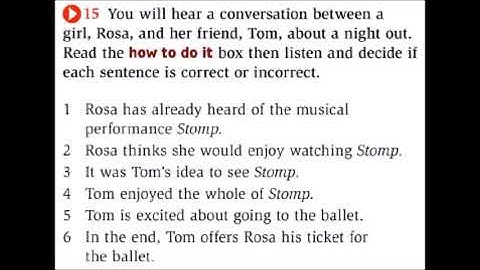 B1 Listening Activity PET Intermediate Easy Correct or Incorrect True or False Listening Practice