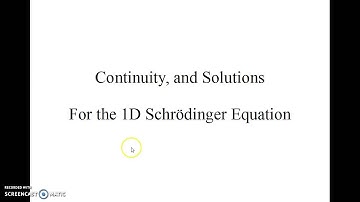 Continuity, and solutions to the Schroedinger Equation