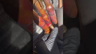 This client had a tiny leak causing big problems!! #hvac #leaks #winter #heatpump #tiny