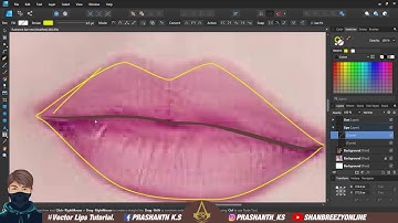 Vector Vexel Lips Tutorial Easy | Affinity Designer | Time lapse