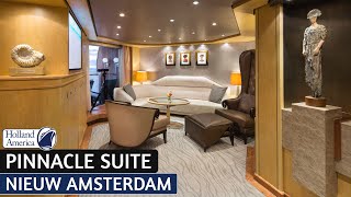 HAL Nieuw Amsterdam | Pinnacle Suite Full Walkthrough Tour & Review 4K | Holland America Line
