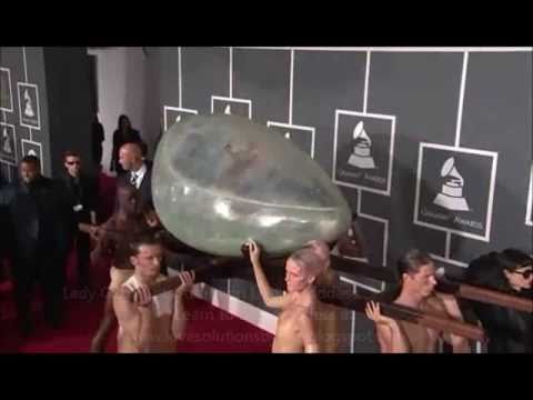 Lady Gaga Goddess in an Egg at the Grammys 2011