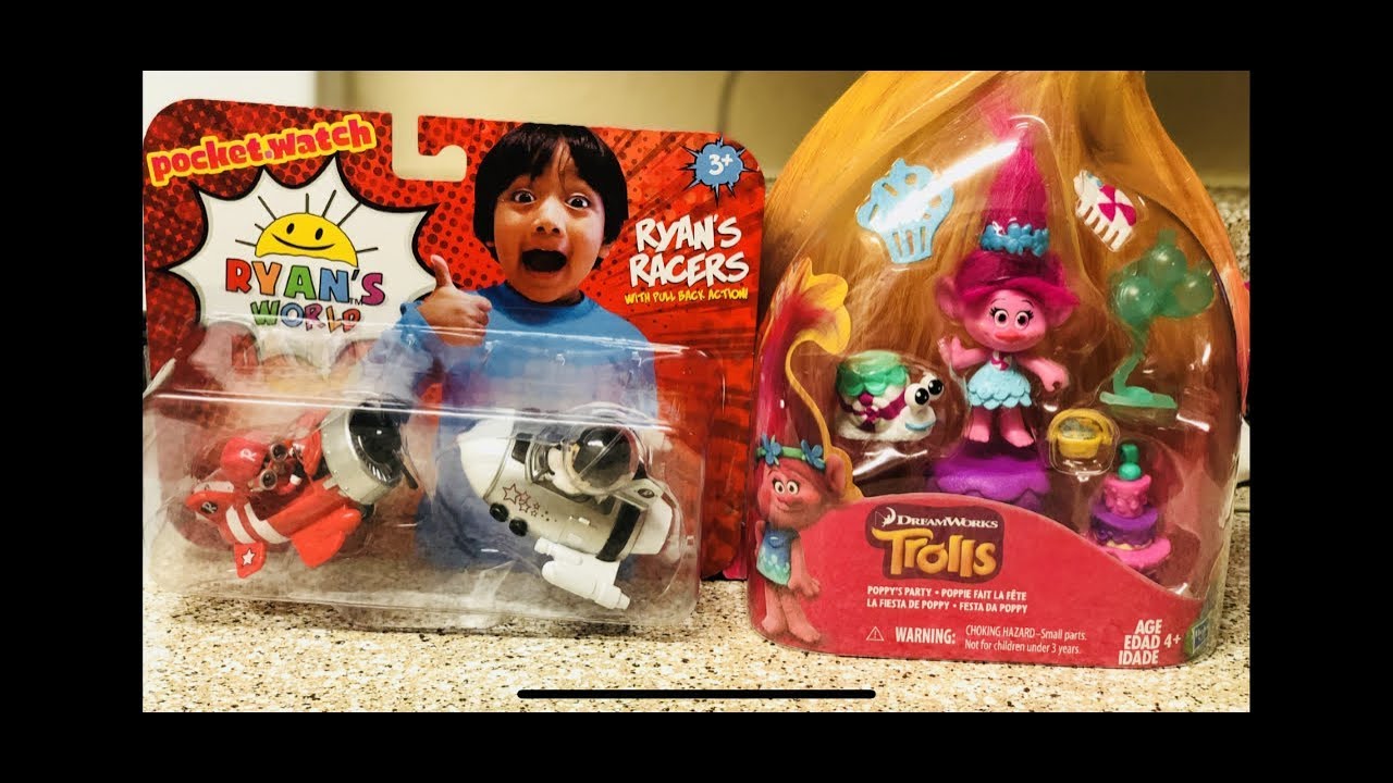 Playing With RYAN'S Toys AND Poppy from Trolls!!!!!