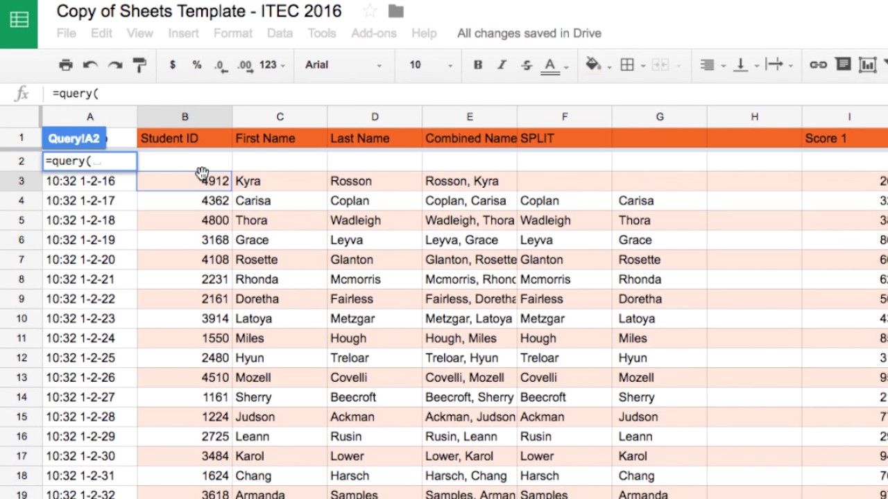 Basic Query Function in Google Sheets - YouTube