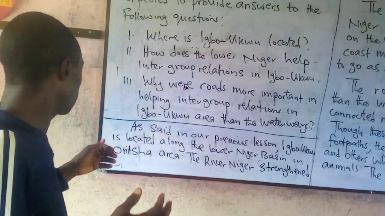 History JSS1 Lesson 1 Intergroup relations in IgboUKwu Area YouTube