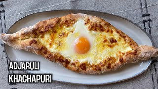 Adjaruli Khachapuri | Georgian Stuffed Cheese Bread | Xachapuri