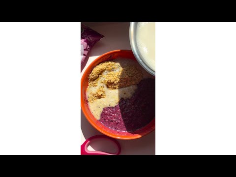 ASMR Lo-Fi 😋 Smoothie-Bowl anrühren🫐🥭🥥 Crinkle Sounds, Umrühren, Liquid Sounds | No Talking