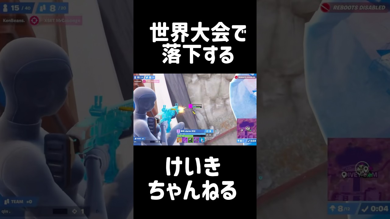 世界大会で落下するけいきちゃんねるwww#フォートナイト #fortnite