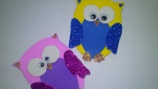 Homemade: Owl Brooch in EVA Foam (Foam) - Silvana Kitchen and Crafts