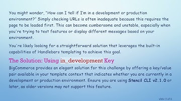 How to Use Conditional Statements in BigCommerce Handlebars for Development Environments