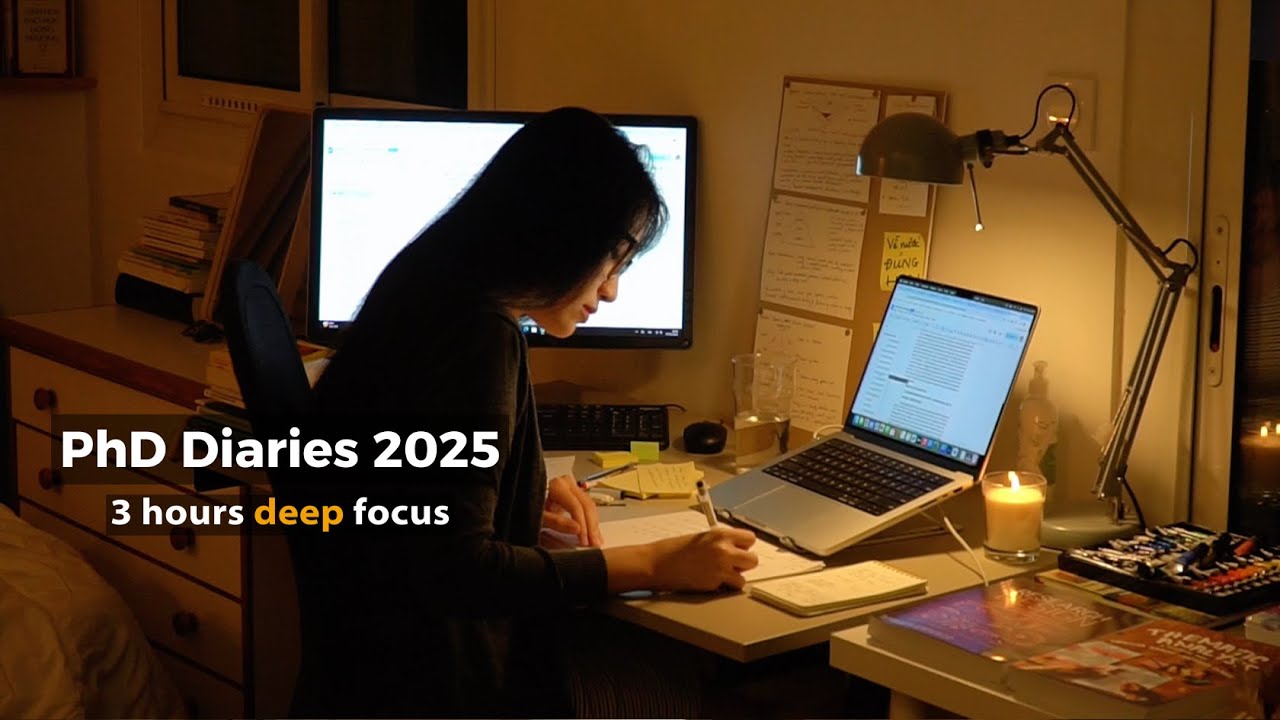 Study With Me | Cold Night and Cozy Ambience | Real Typing ASMR | 3h Deep Focus No Breaks