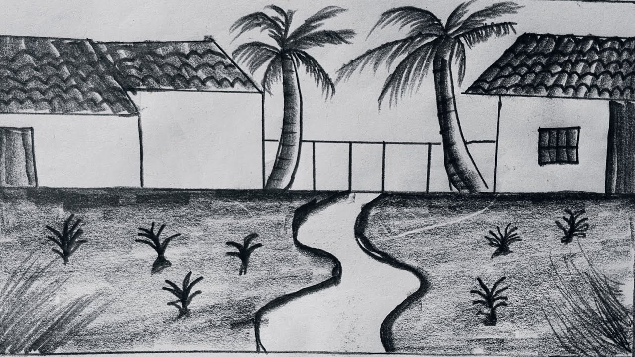 House drawing art vedio 
