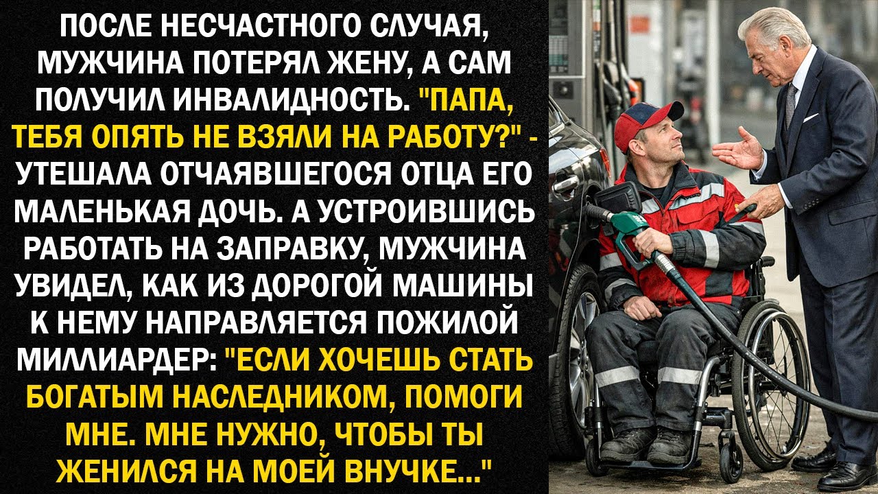 После несчастного случая, мужчина потерял жену, а сам получил инвалидность. "Папа, тебя опять...