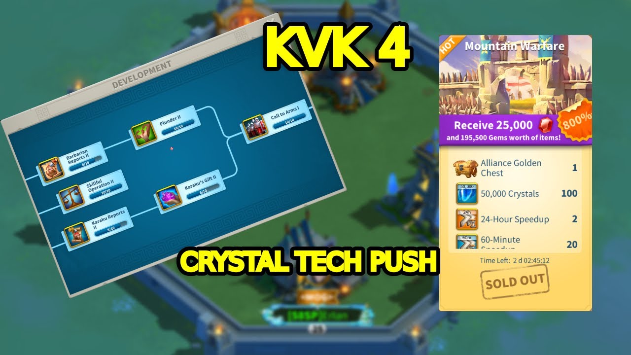 KVK 4 Prep: Buying Bundles and Crystal Tech Push Before Fighting Starts