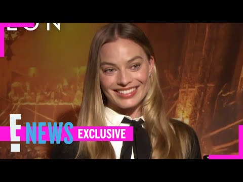 Margot Robbie REACTS to Kissing Brad Pitt - EXCLUSIVE | E! News