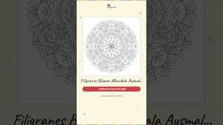 Filigranes Blumen-Mandala Ausmalbild | Kostenlos als PDF