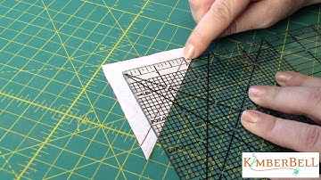 Kimberbell Designs - How to Square-Up a Half-Square Triangle