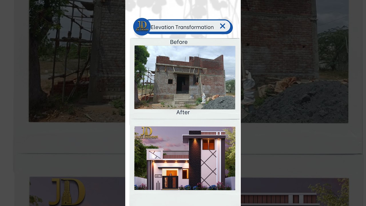 Before vs After House Elevation Design 🏡 | Stunning 3D Transformation 