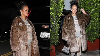 Rihanna&#39;s Dazzling Baby Bump &amp; Late Night Dinner After Son&#39;s 1st Birthday