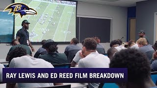 Ray Lewis, Ed Reed Teach How to Watch Film | Baltimore Ravens screenshot 2