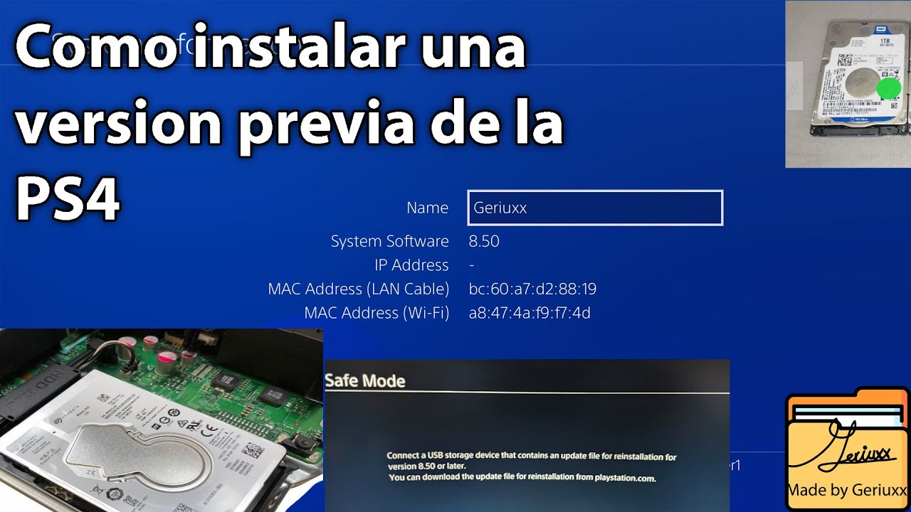Como Inslatar Versiones Previas de la PS4 By Geriuxx-o