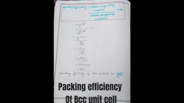 #Packing efficiency of Bcc unitcell asked in Jee/neet/kcet/pu board exams #plz subscribe my channel