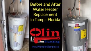 😮 Before and After Water Heater Replacement in Tampa Florida 👍