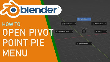 How to open pivot point pie menue in blender