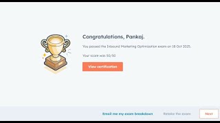 HubSpot Inbound Marketing Optimization Live Test on 27-03-2025 (Free Answers)