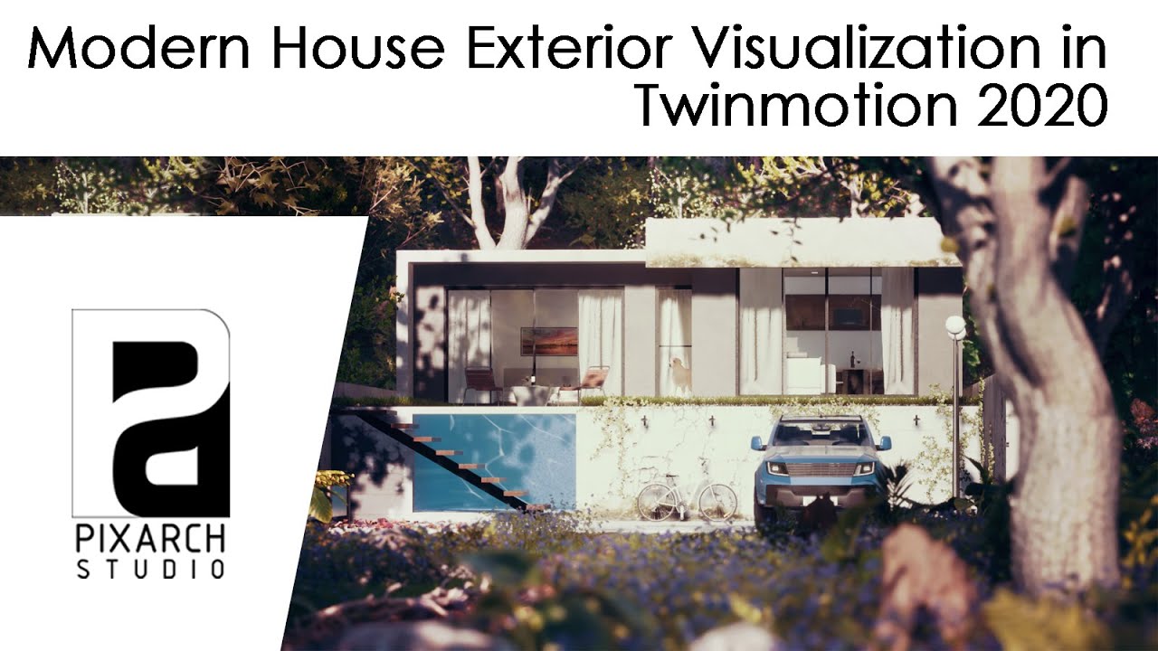 Modern House Exterior visualization in Twinmotion 2020 - by PixArch Studio