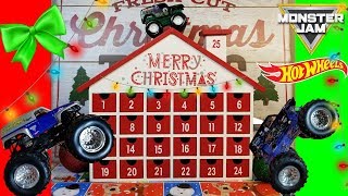 HOT WHEELS MONSTER JAM MONSTER TRUCKS SURPRISE CHRISTMAS ADVENT CALENDAR 