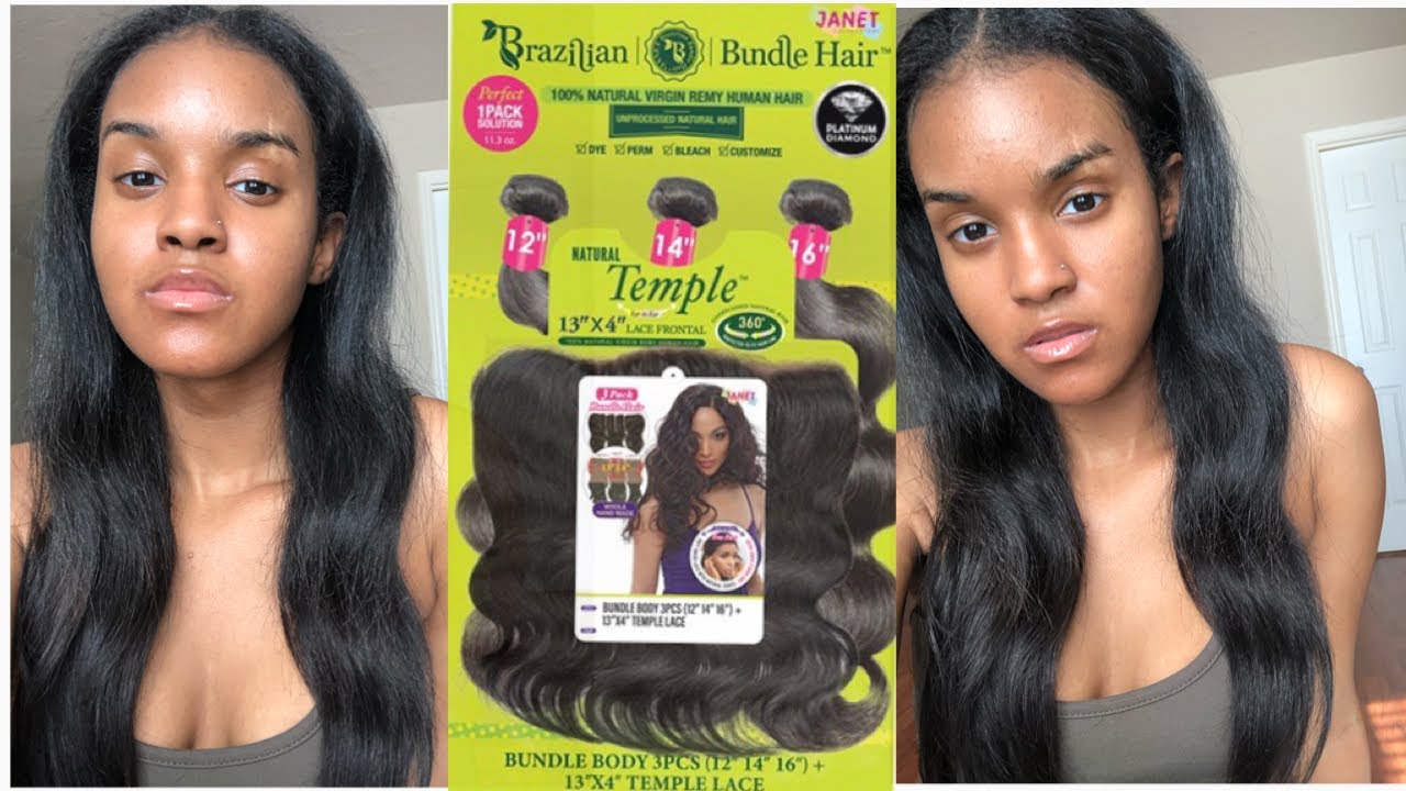 Janet Collection Brazilian Bundle Hair Review (leave out) - YouTube