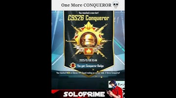 One More CONQUEROR DONE ☠️