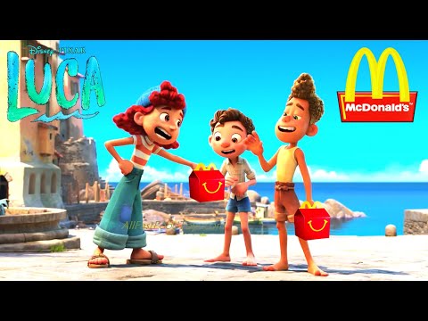 2021 McDONALD'S LUCA HAPPY MEAL TOYS DISNEY PIXAR MOVIE TRAILER REVIEW