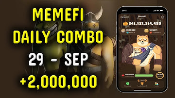 Memefi Daily Combo 29 september 2024 | today memefi 2,000,000 coin