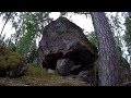 Megalithic rock at secret place in Finland