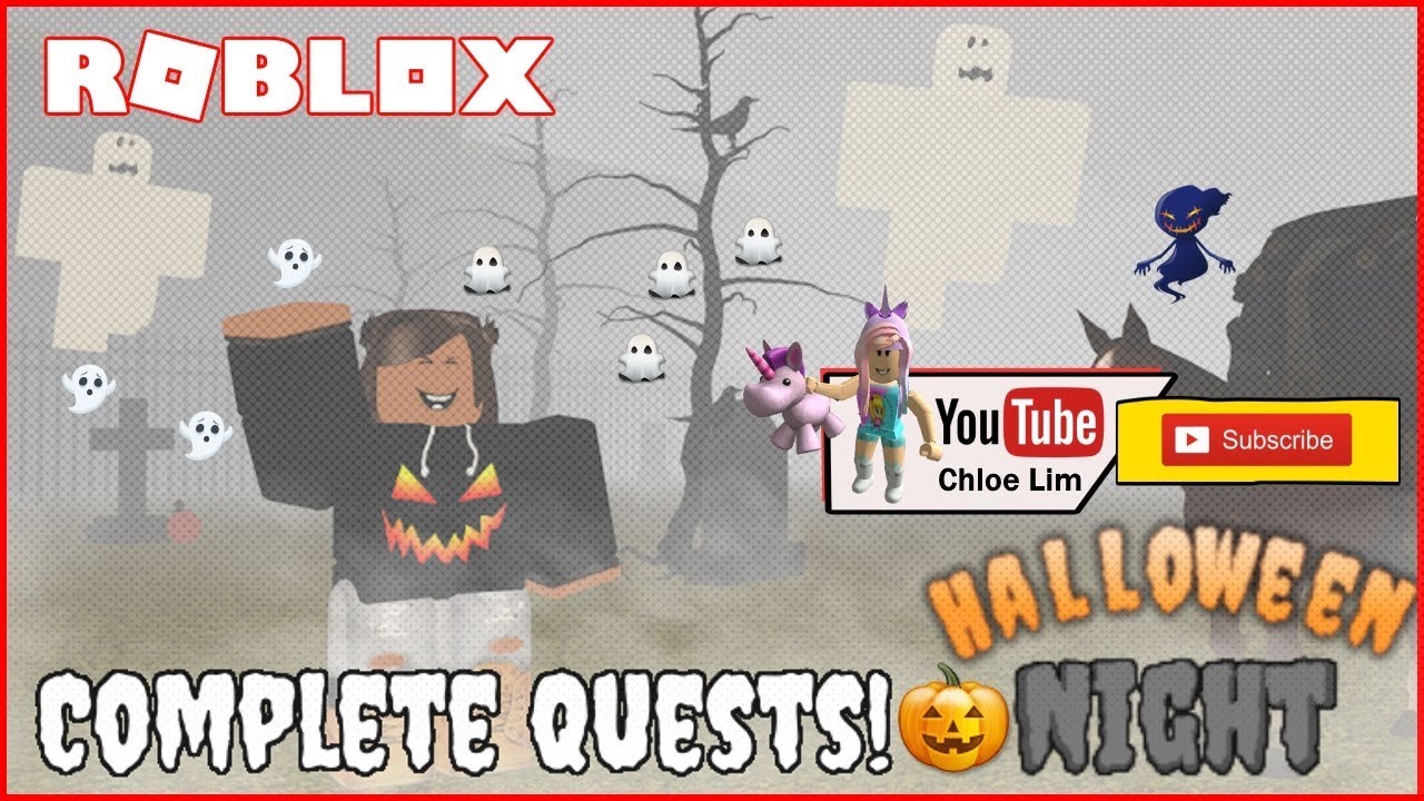 Chloe Tuber Roblox Halloween Night Gameplay Trick Or Treating Finding Quest And Finding Items To Complete The Quests - roblox antidote