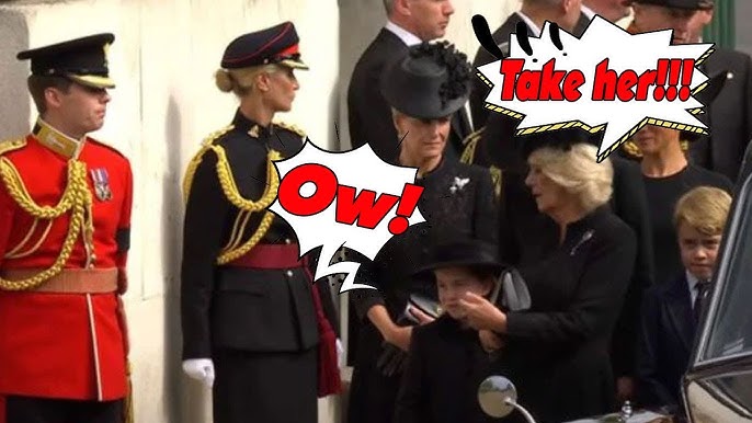 Queen Camilla is upset with Charlotte and George's behavior at the queen's  funeral - YouTube