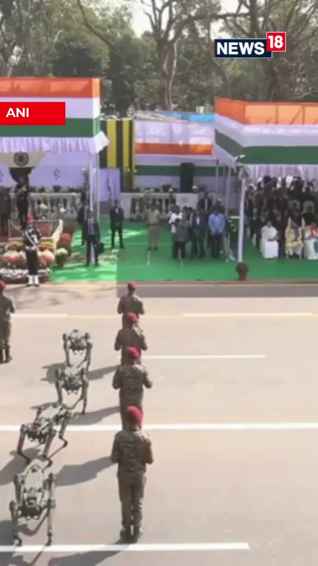 #WATCH | Robots Parade At Kolkata Republic Day Celebration 2025. Didi Takes Part | N18S