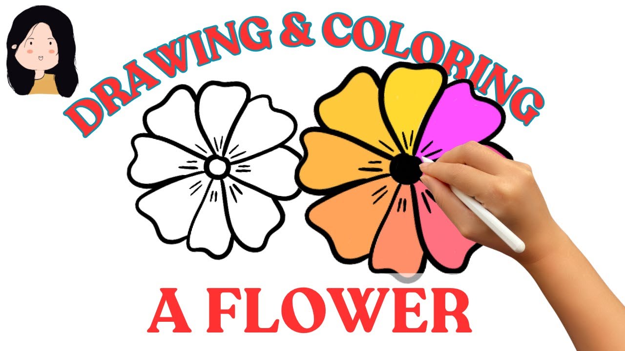 "Easy Flower Drawing and Coloring Tutorial | Step-by-Step Guide" - YouTube